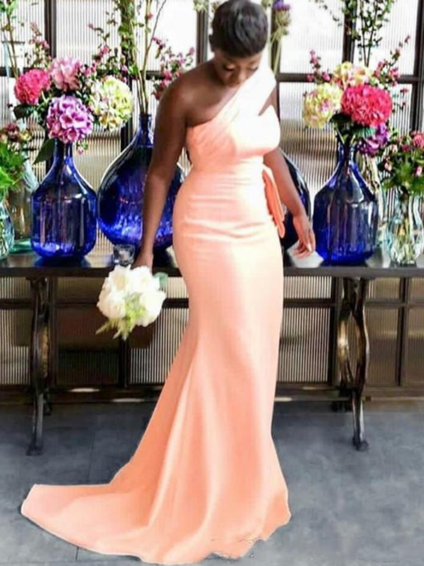 One shoulder mermaid gown sales