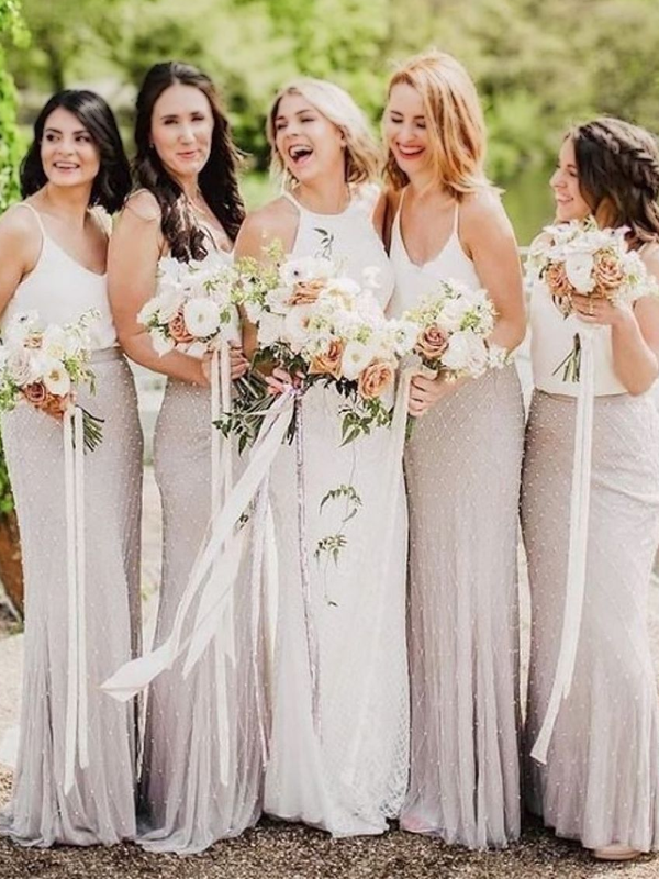 Color block bridesmaid dresses clearance