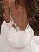 Mermaid Spaghetti Strap Lace Open Back Long Wedding Dress, WD3025