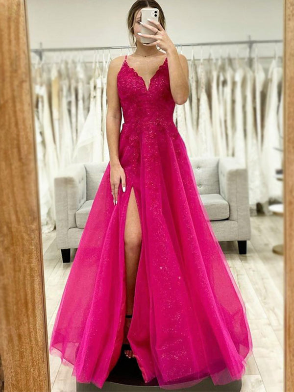 pink lace top prom dress Gorgeous Crew Long Pink Chiffon Prom Dress with White Lace Top US8 / Custom Color
