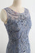 Stunning Lavender Tulle Beaded Lace Scoop Neck Sleeveless  Mermaid Prom Dresses,PD00064