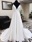 Sweetheart Spaghetti Strap Lace Illusion Back A-line Long Wedding Dress, WD3011
