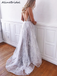 Sweetheart Spaghetti Strap Open Back A-line Lace Long Prom Dress, PD3045