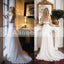 Fashion Two Piece Long Sleeves Lace Top Chiffon Beach Wedding Dresses, AB1145