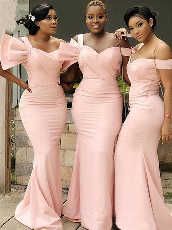 Blush Silver One Shoulder Sleeveless Prom Gown