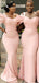 Unique Sexy Blush Pink Tie Sweetheart Mermaid Long Bridesmaid Dress, BD3099