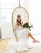 Vintage See-through Lace Long Sleeves Simple Chiffon  Wedding Dresses, AB1146