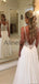 Fashion Lace Top Open Back Chiffon A Line Beach Wedding Dresses, WD1111