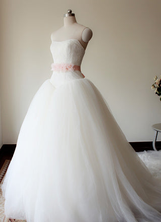 Handmade Floral Waist Accessory for Bridal Gowns - Soft Pink Tones, Style SA0001